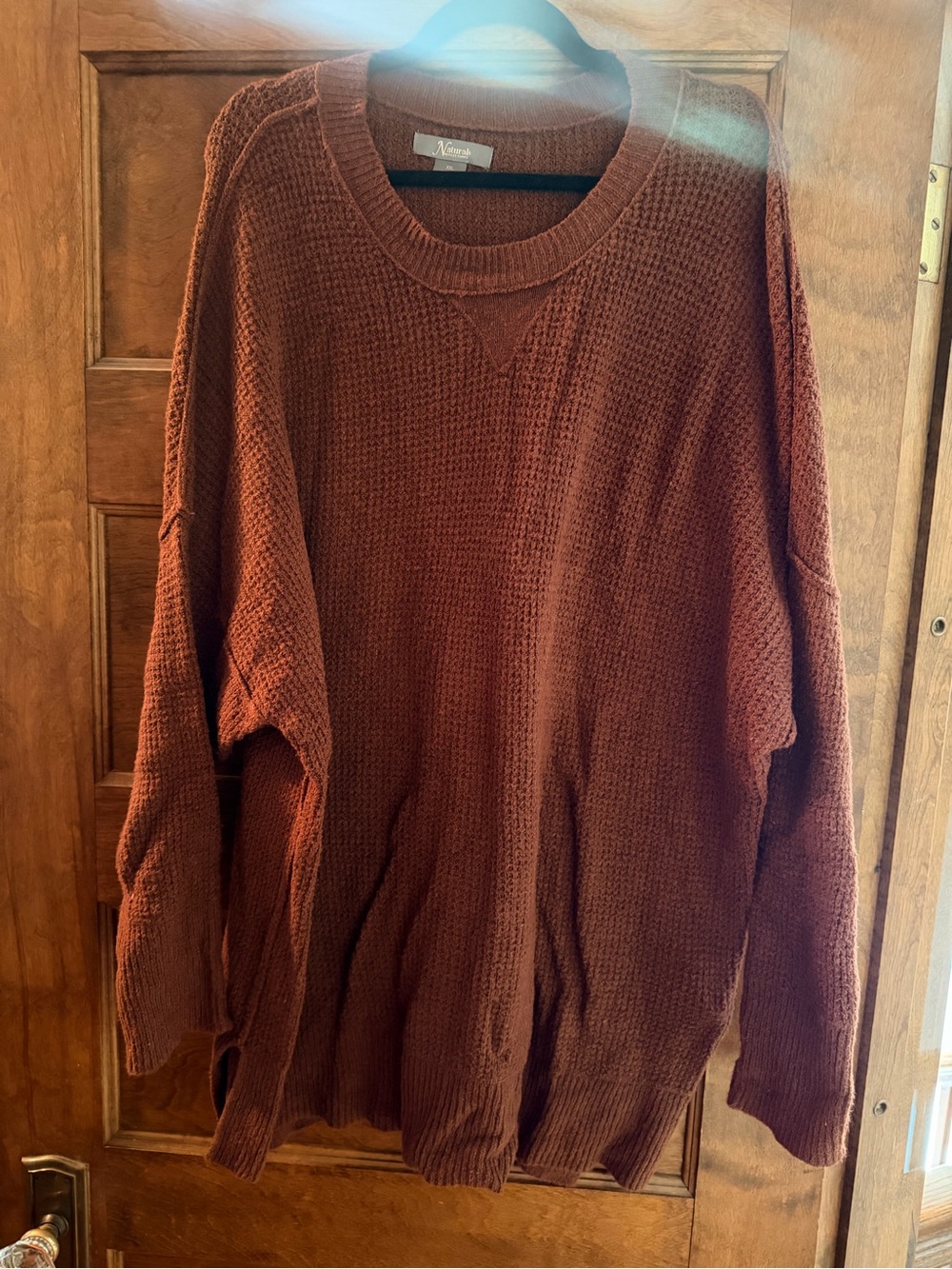 Natural Brand Rust Knit Crewneck Sweater
